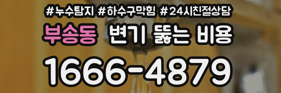 부송동 변기 뚫는 비용