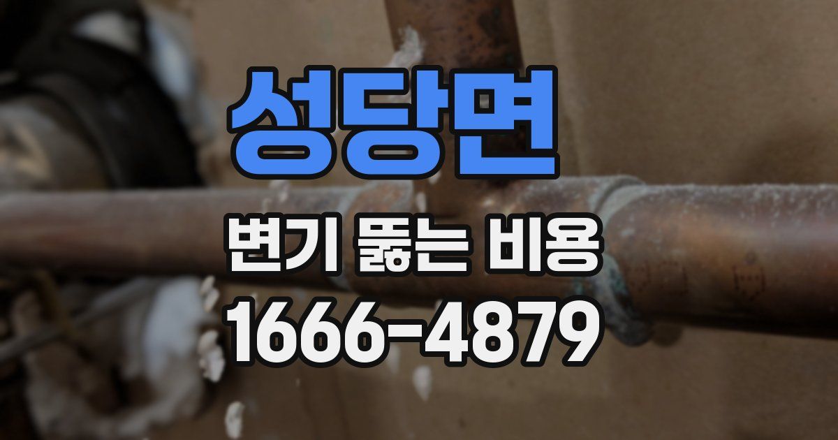 성당면 변기 뚫는 비용