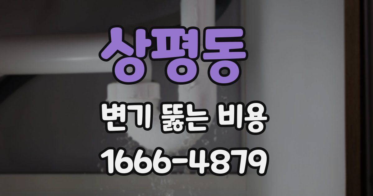 상평동 변기 뚫는 비용