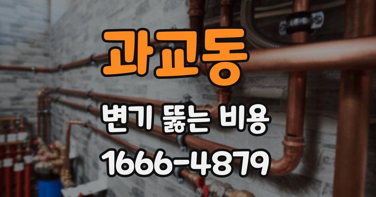 과교동 변기 뚫는 비용