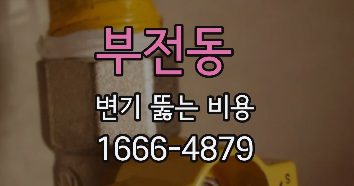 부전동 변기 뚫는 비용