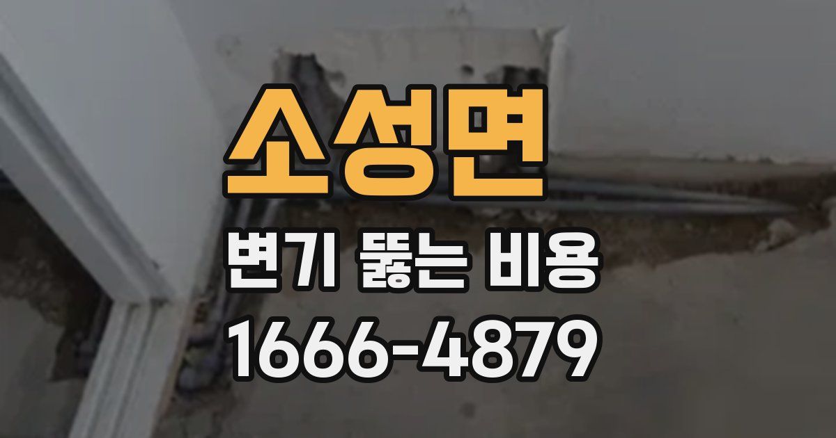 소성면 변기 뚫는 비용