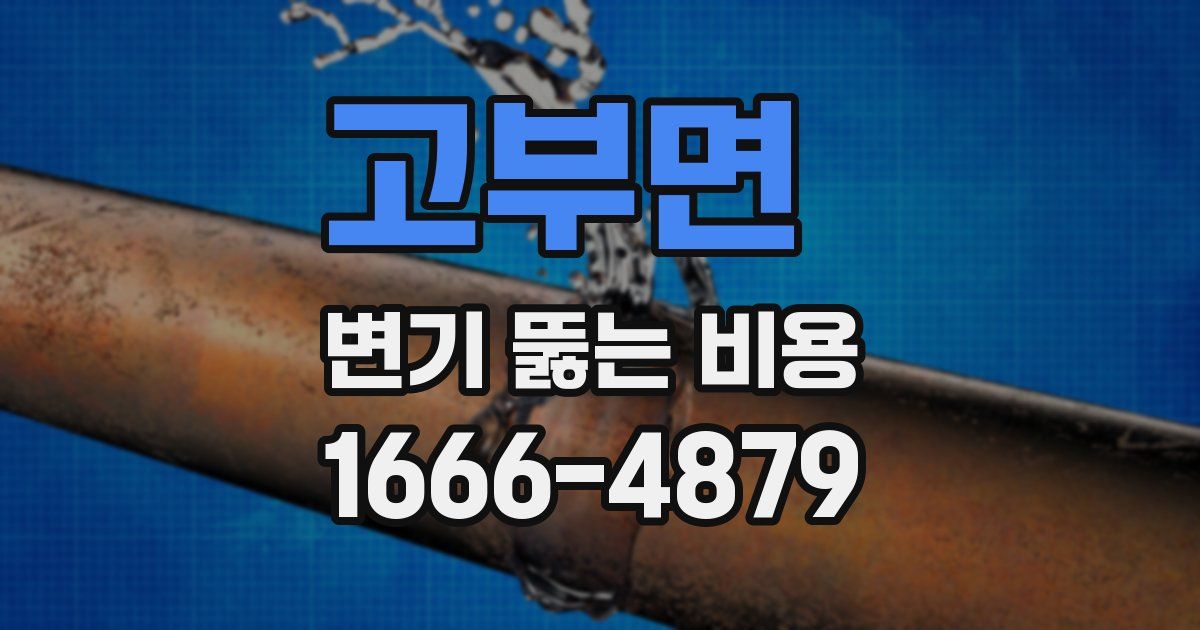 고부면 변기 뚫는 비용