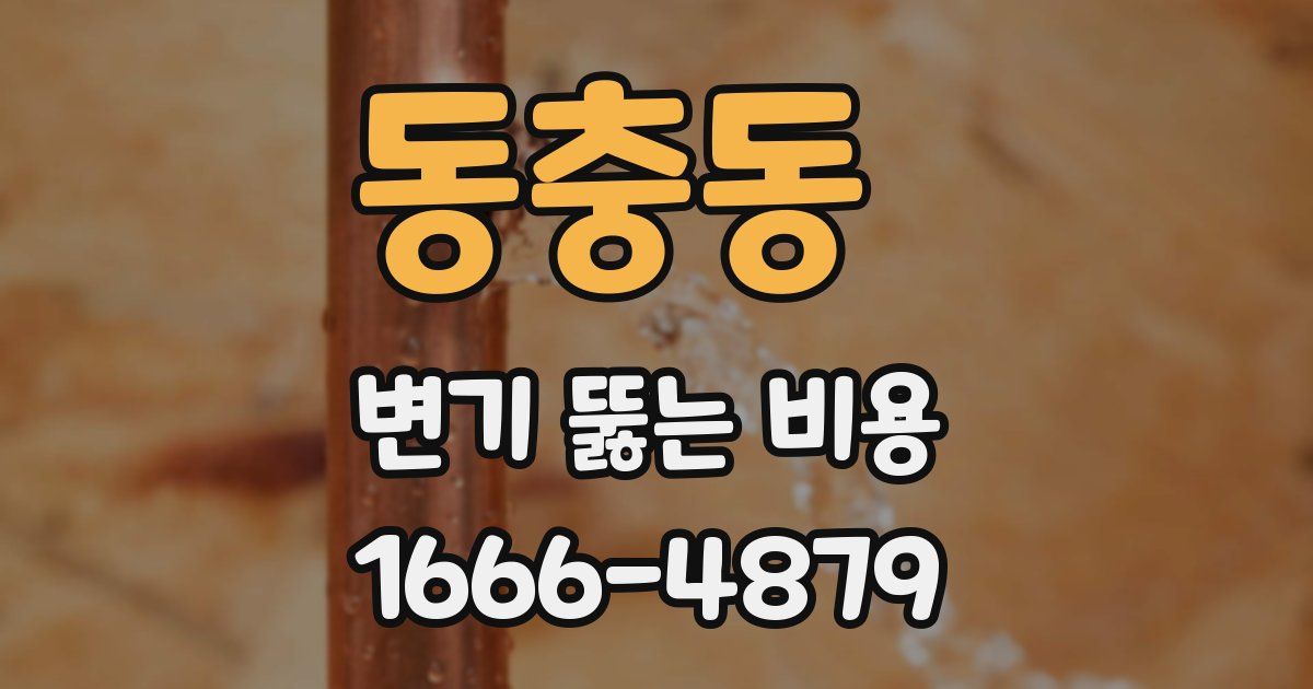 동충동 변기 뚫는 비용