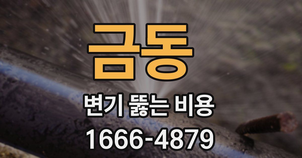 금동 변기 뚫는 비용
