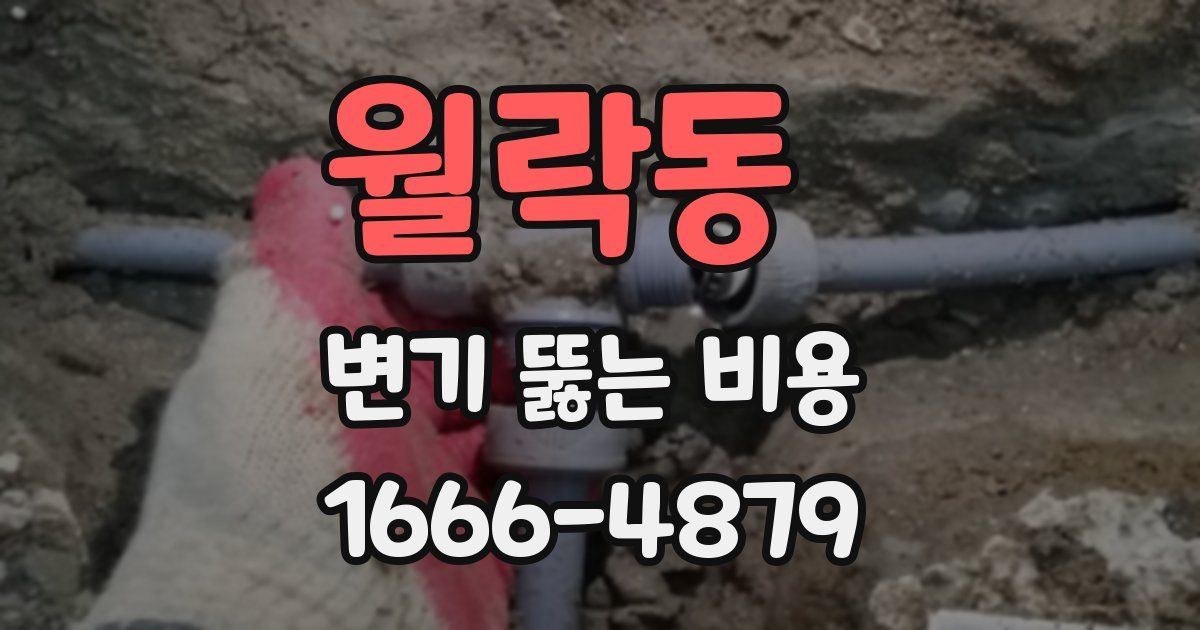 월락동 변기 뚫는 비용
