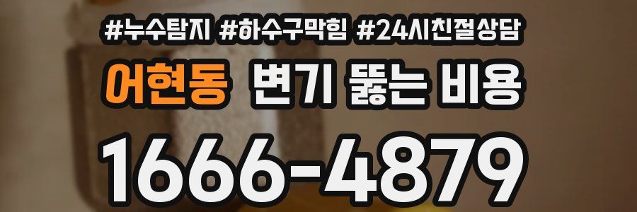 어현동 변기 뚫는 비용