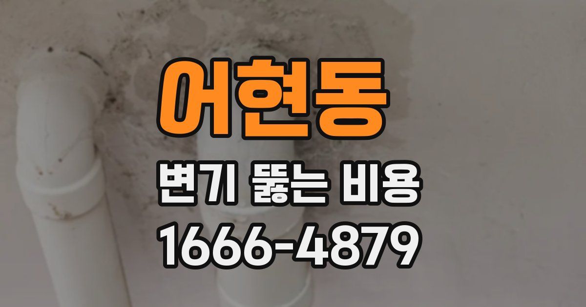 어현동 변기 뚫는 비용