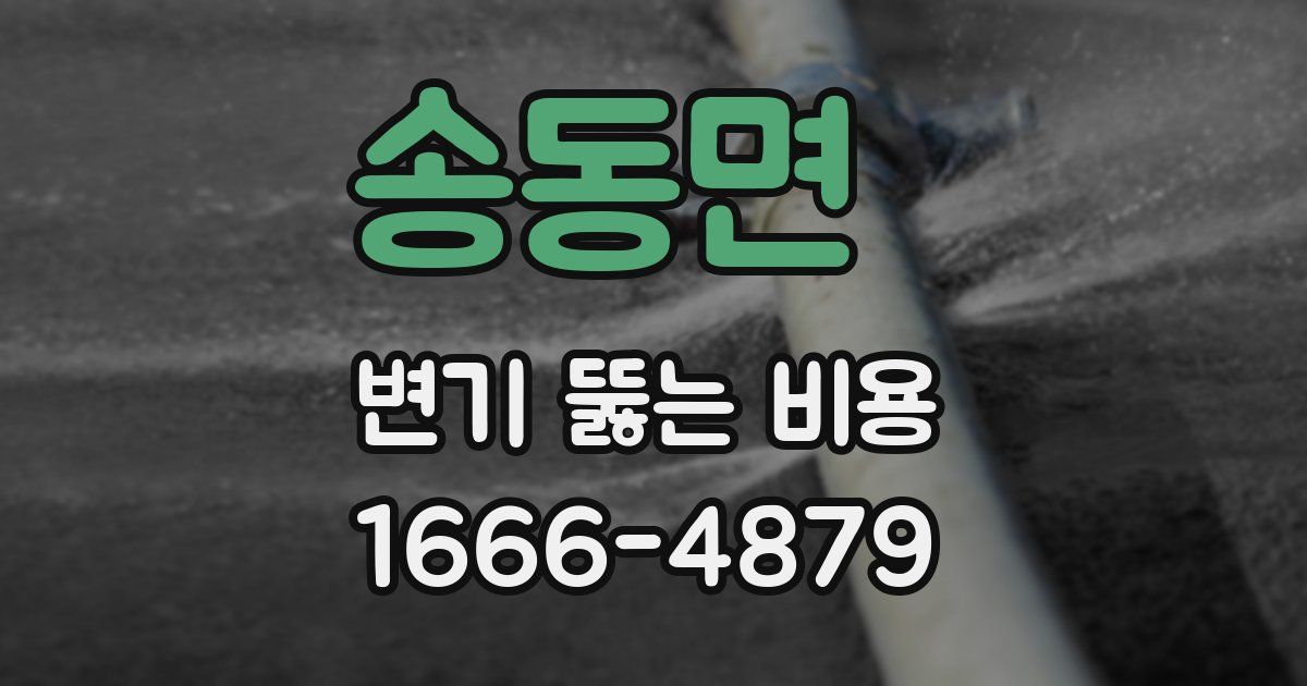 송동면 변기 뚫는 비용
