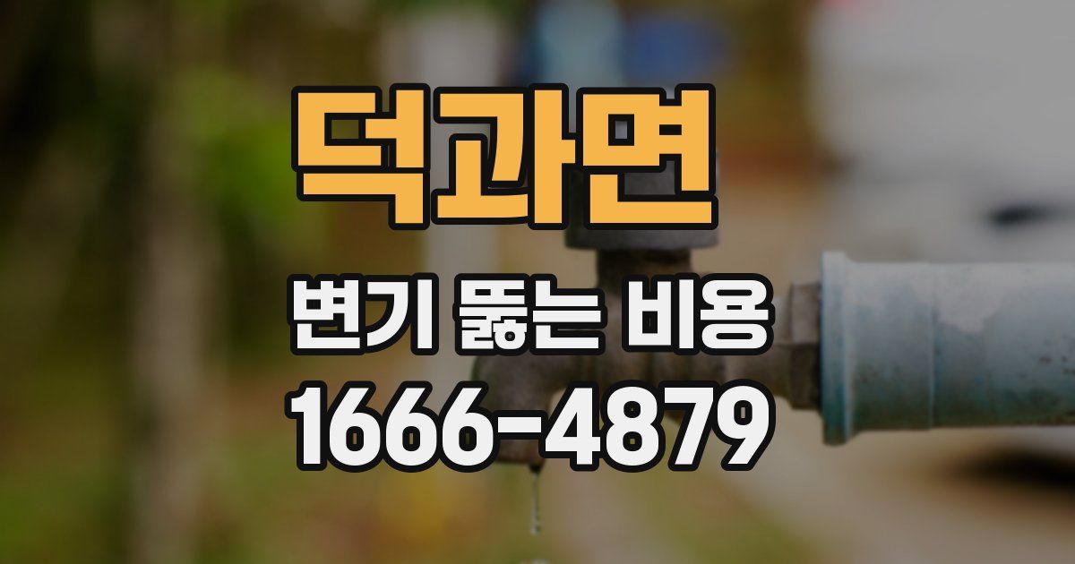 덕과면 변기 뚫는 비용