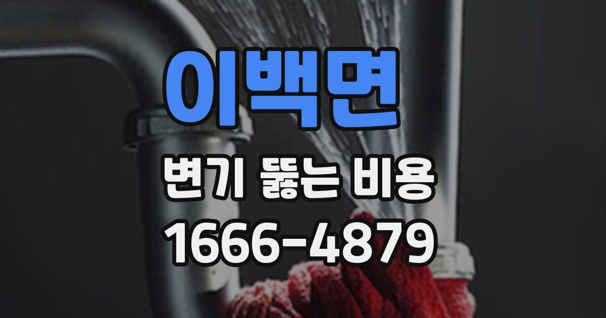 이백면 변기 뚫는 비용