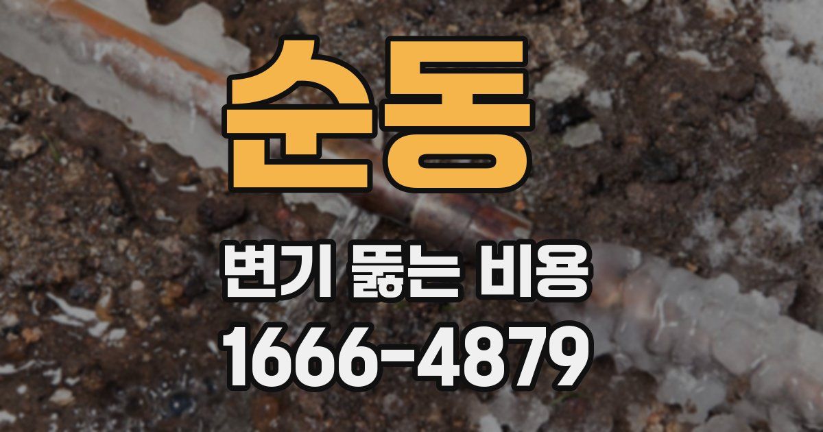순동 변기 뚫는 비용