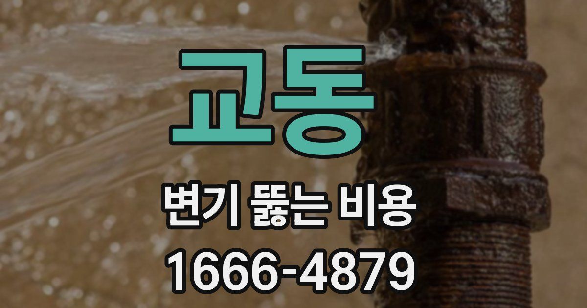 교동 변기 뚫는 비용