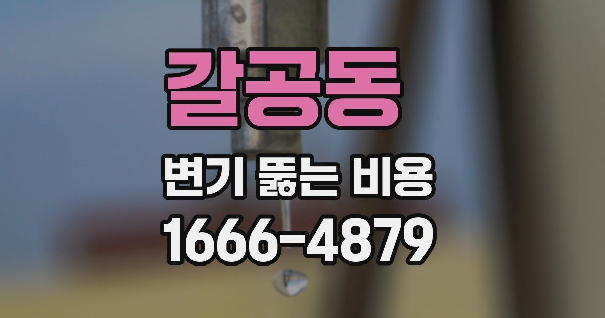 갈공동 변기 뚫는 비용