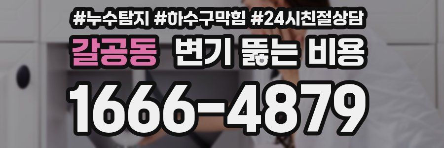 갈공동 변기 뚫는 비용