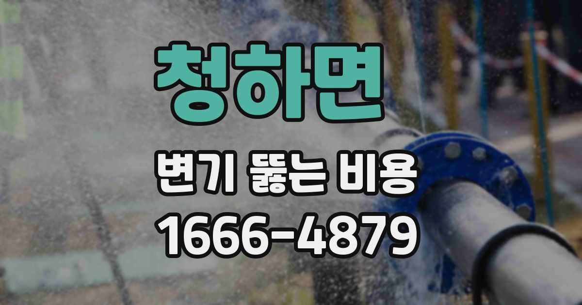 청하면 변기 뚫는 비용