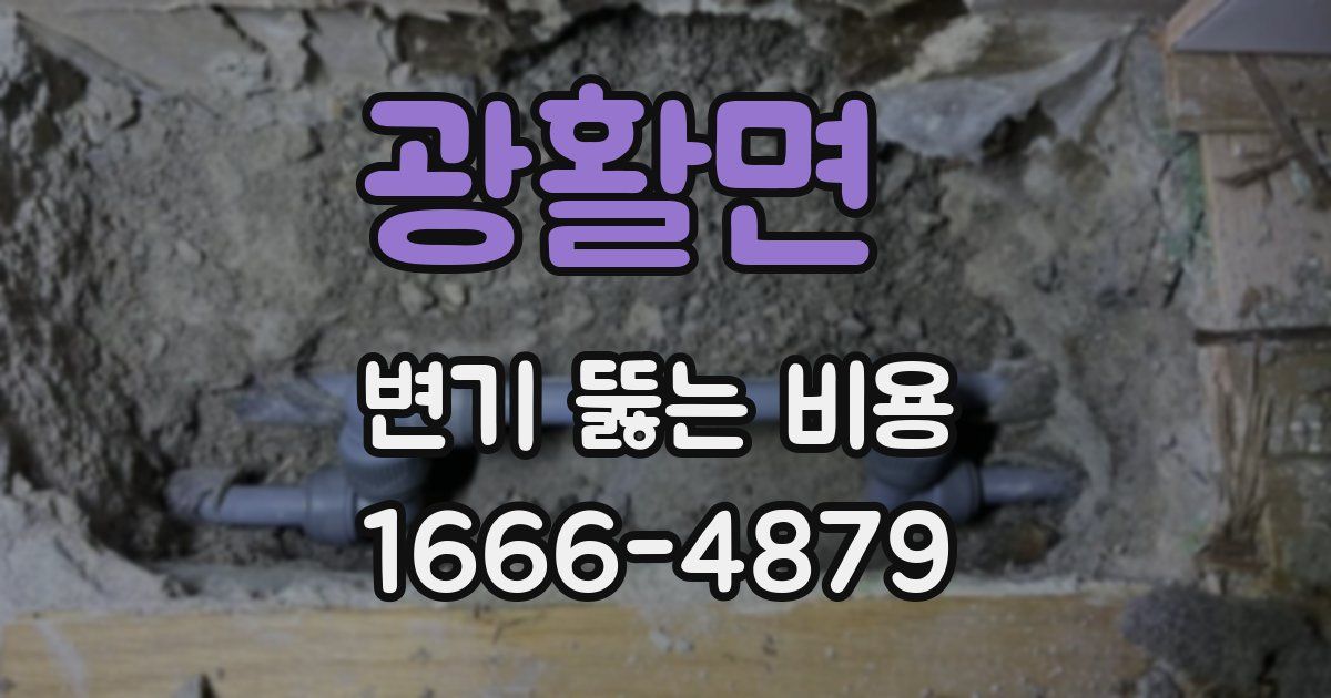 광활면 변기 뚫는 비용