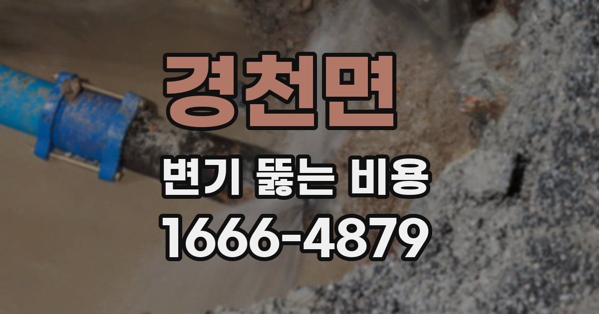 경천면 변기 뚫는 비용