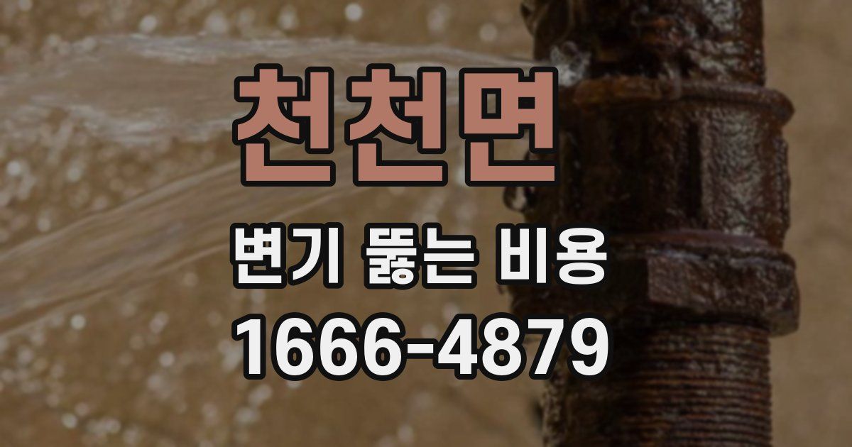 천천면 변기 뚫는 비용