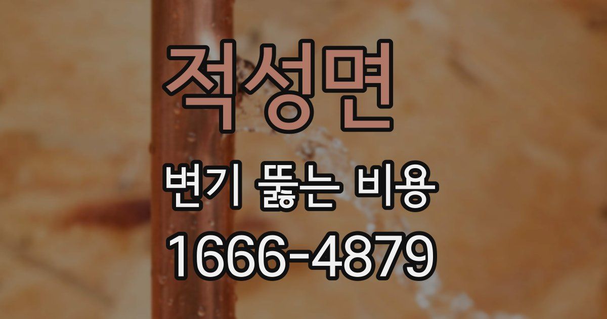 적성면 변기 뚫는 비용