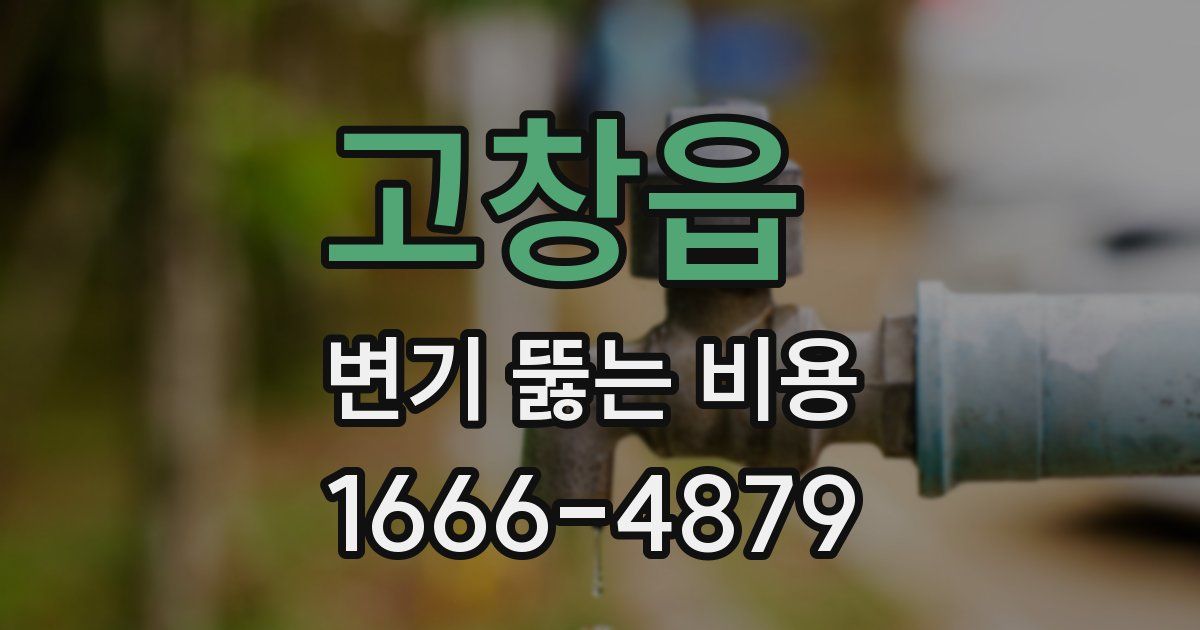 고창읍 변기 뚫는 비용