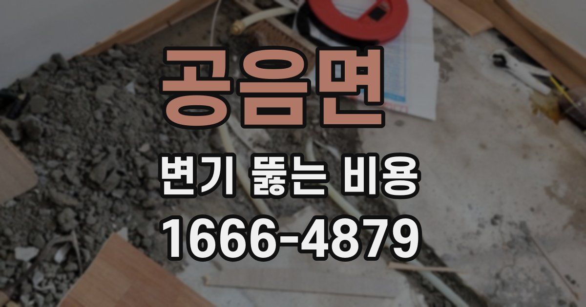 공음면 변기 뚫는 비용