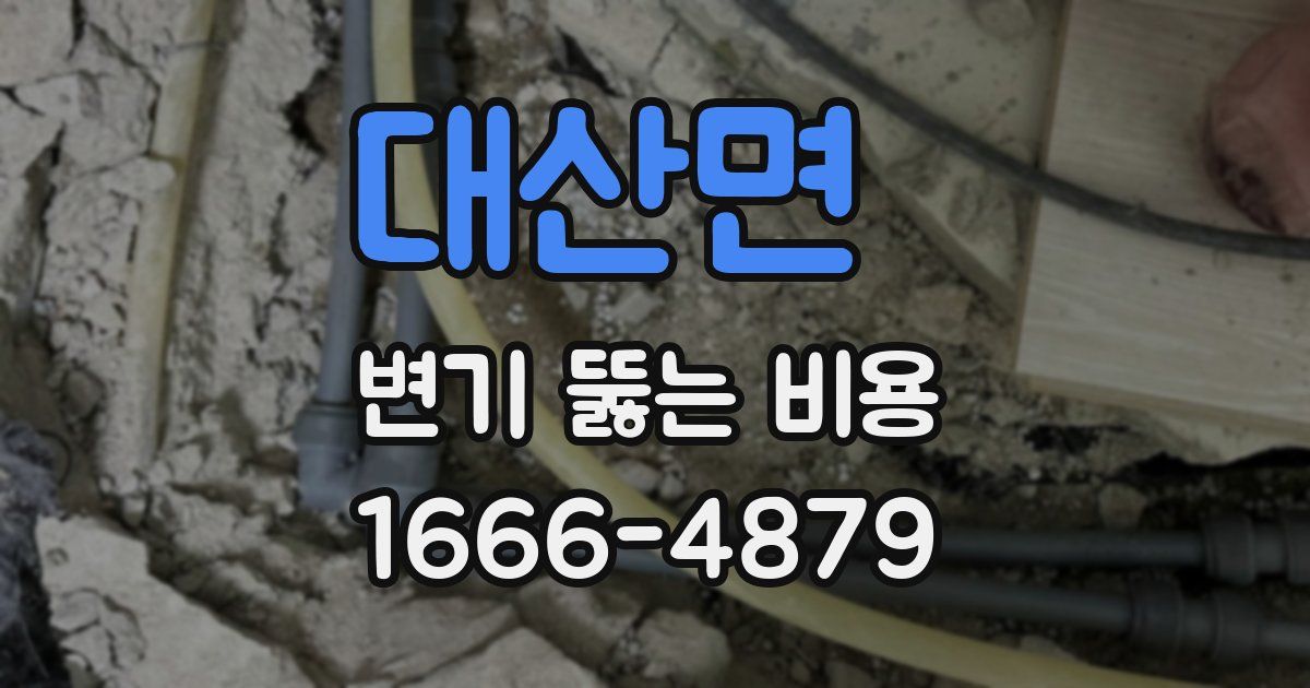 대산면 변기 뚫는 비용