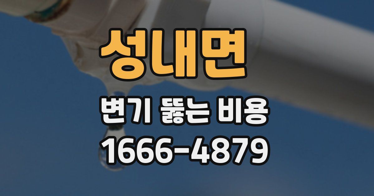 성내면 변기 뚫는 비용