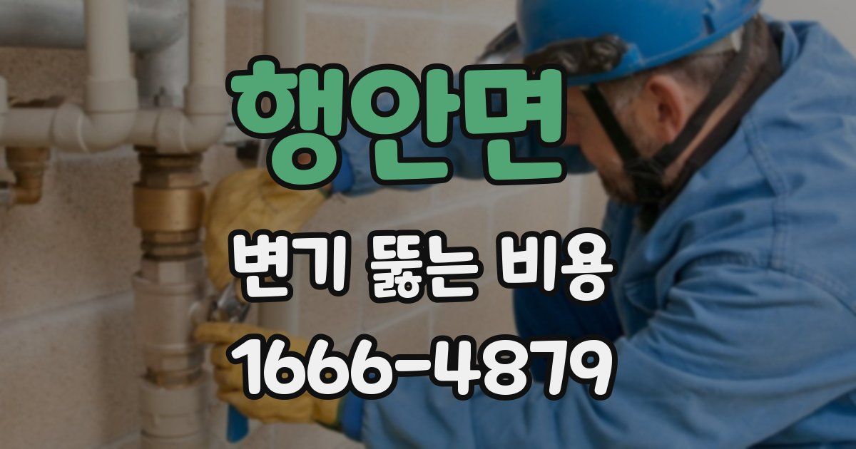 행안면 변기 뚫는 비용