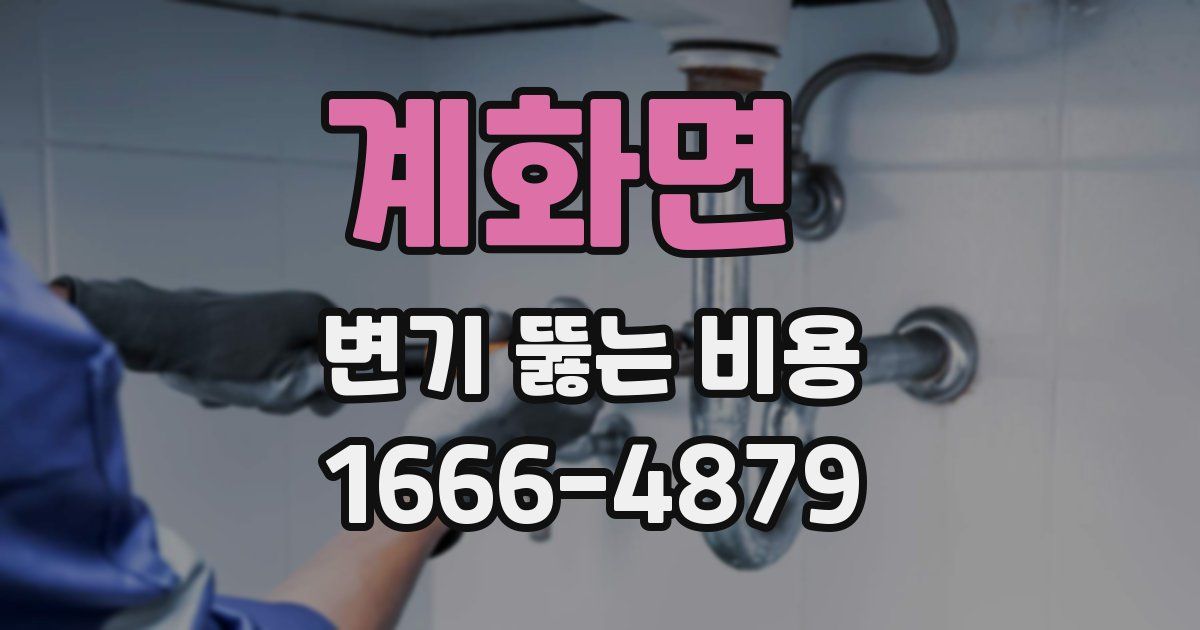 계화면 변기 뚫는 비용