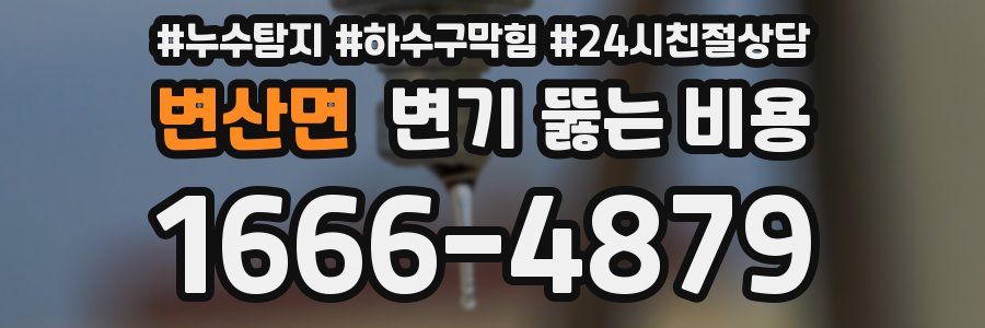 변산면 변기 뚫는 비용