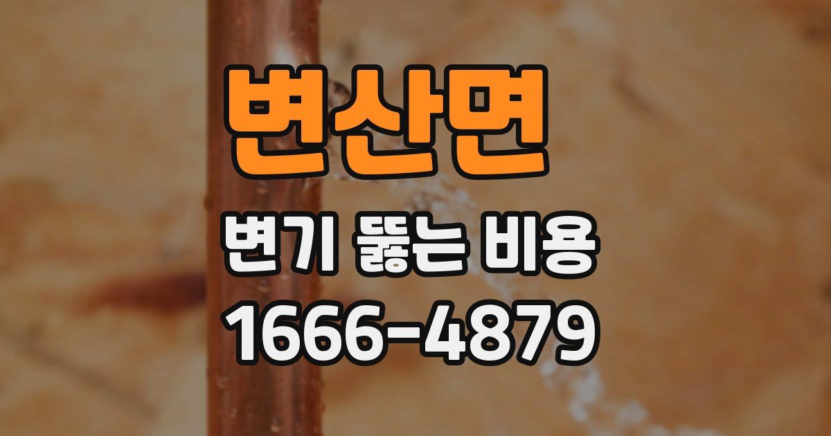 변산면 변기 뚫는 비용