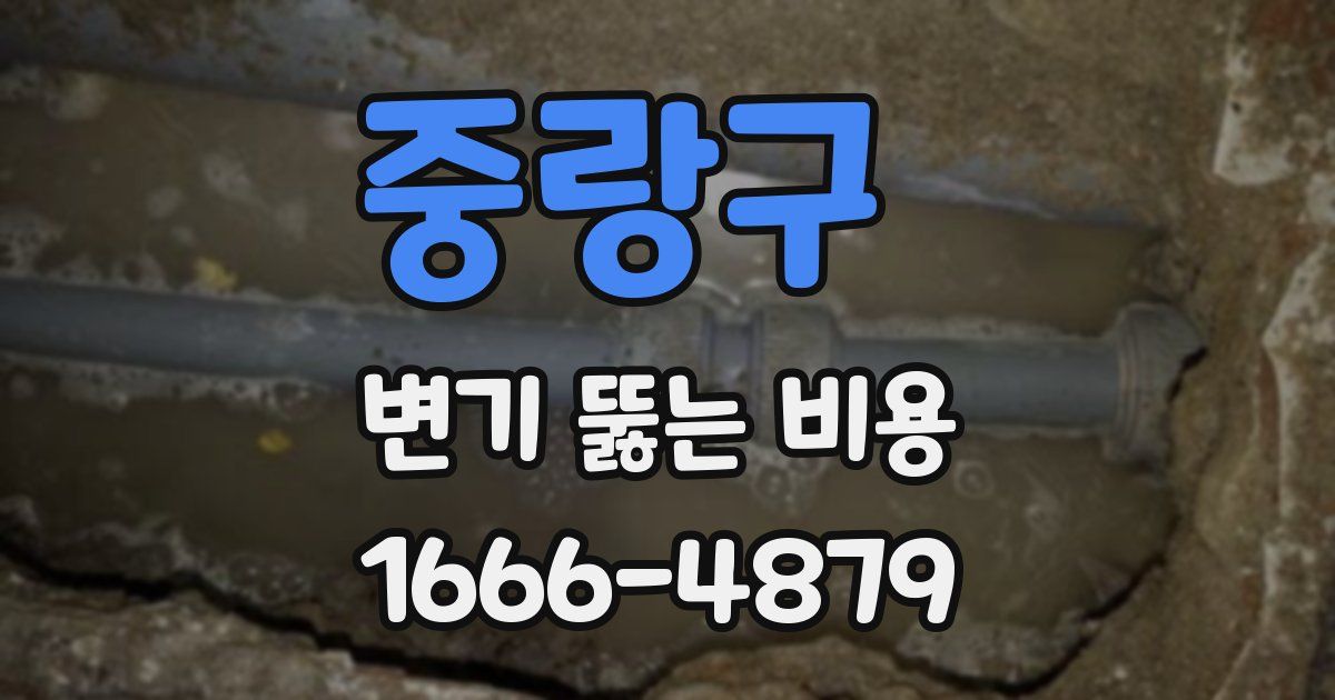 중랑구 변기 뚫는 비용