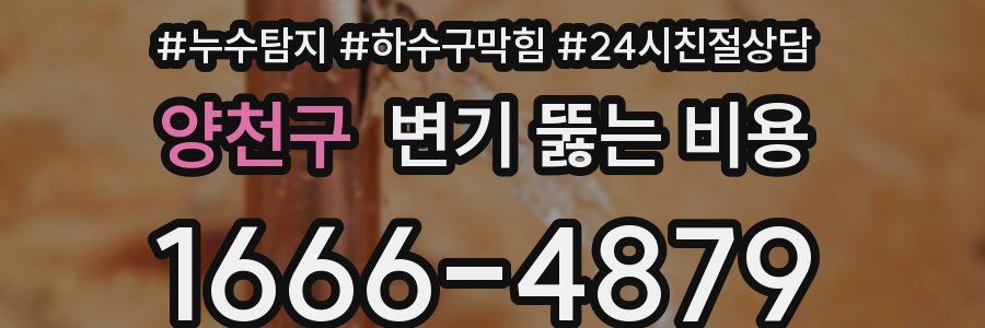 양천구 변기 뚫는 비용