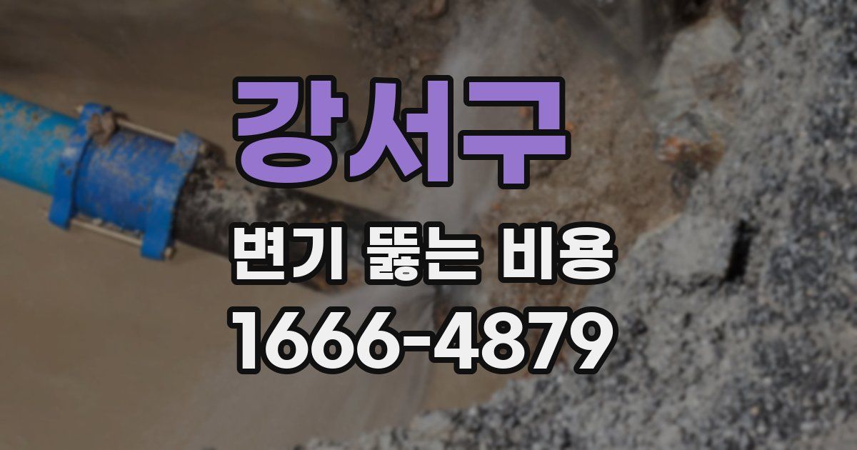 강서구 변기 뚫는 비용