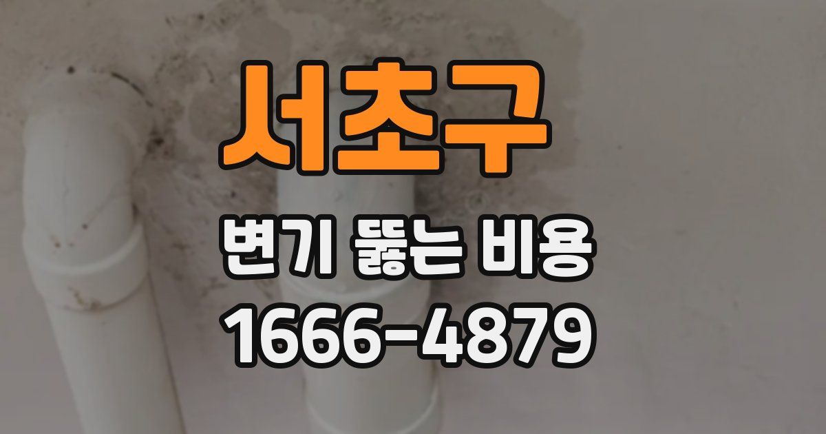 서초구 변기 뚫는 비용