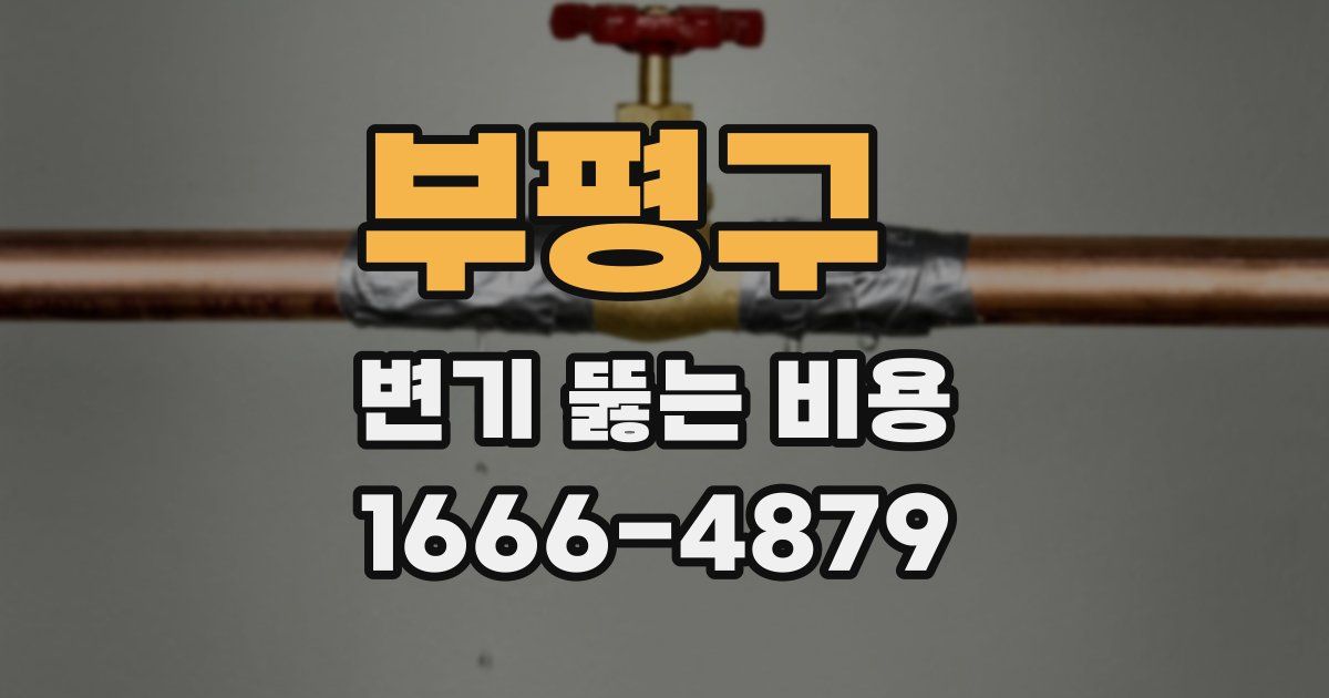 부평구 변기 뚫는 비용