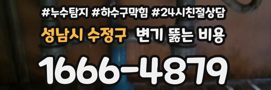 성남시 수정구 변기 뚫는 비용