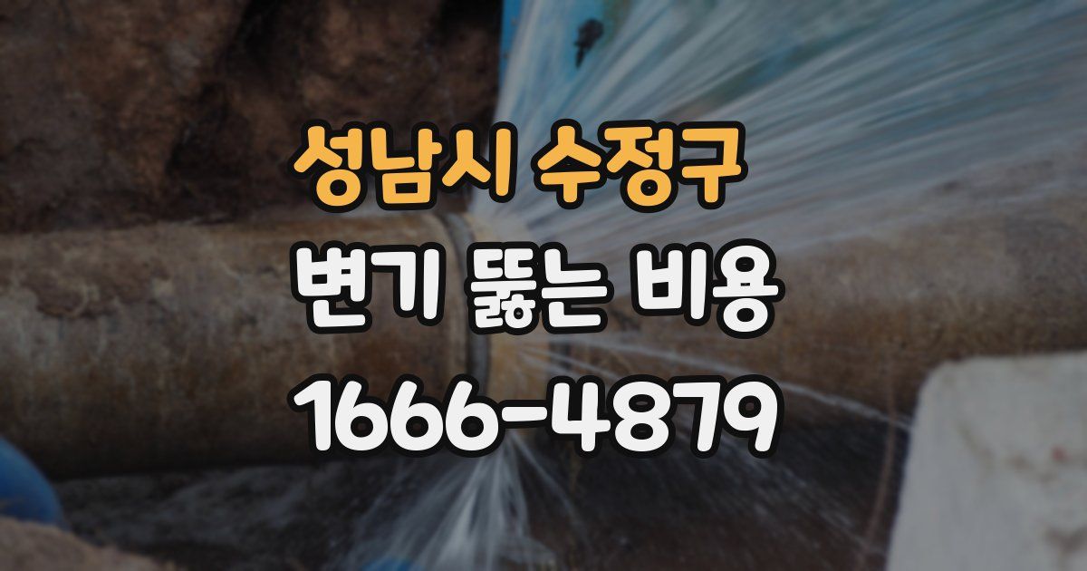 성남시 수정구 변기 뚫는 비용