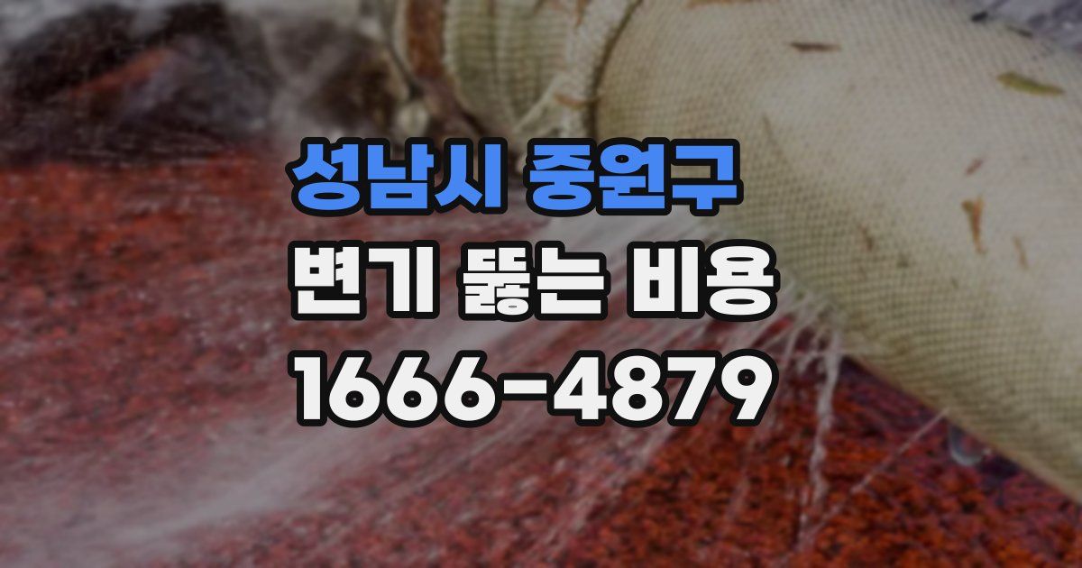 성남시 중원구 변기 뚫는 비용