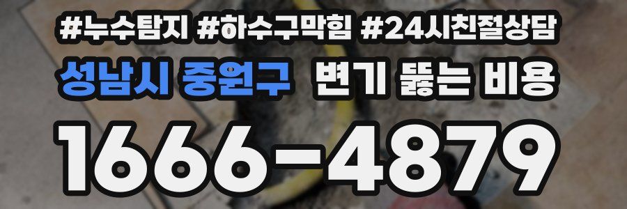 성남시 중원구 변기 뚫는 비용