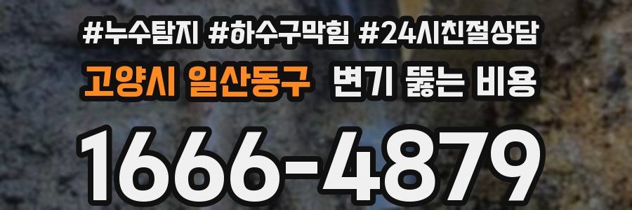 고양시 일산동구 변기 뚫는 비용