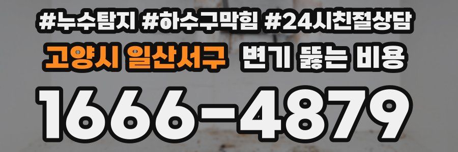 고양시 일산서구 변기 뚫는 비용