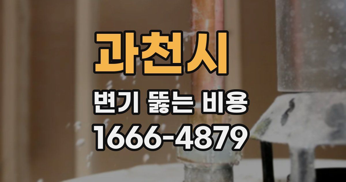 과천시 변기 뚫는 비용