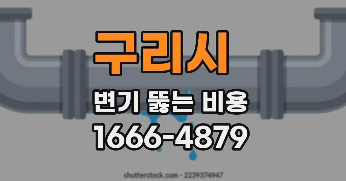 구리시 변기 뚫는 비용