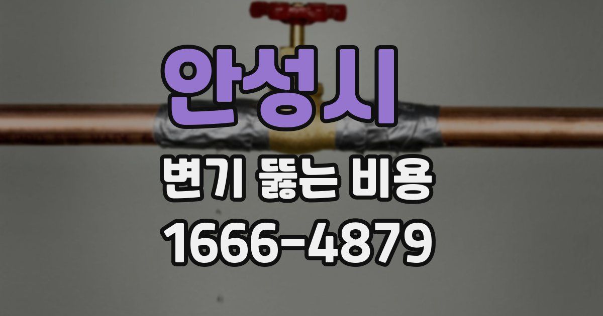 안성시 변기 뚫는 비용