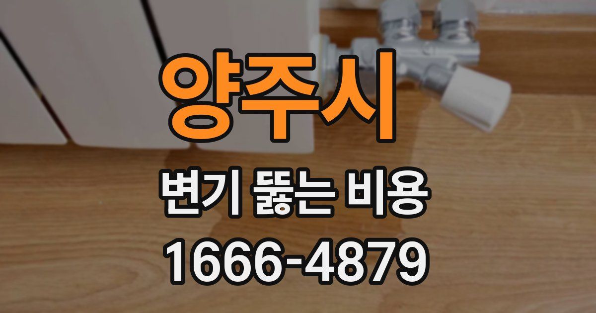 양주시 변기 뚫는 비용