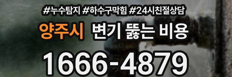 양주시 변기 뚫는 비용