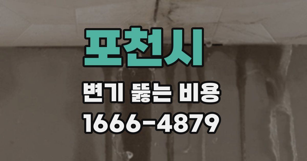 포천시 변기 뚫는 비용