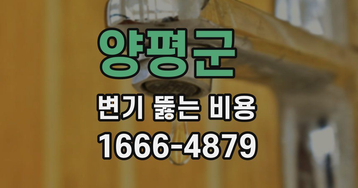 양평군 변기 뚫는 비용